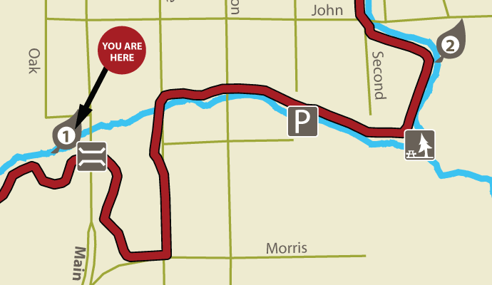 Map showing location 1